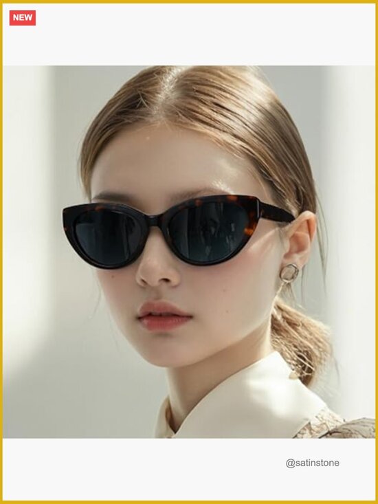 Trendy Polarized Women Sunglasses Retro Cateye Shades UV400 Protection